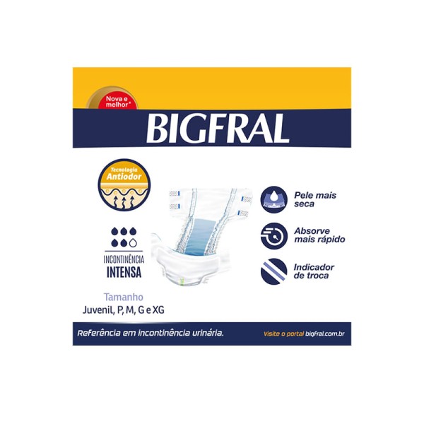 Encontraproduto.com.br - Fralda Geriátrica Adulto Bigfral Plus G c/8 Unidades