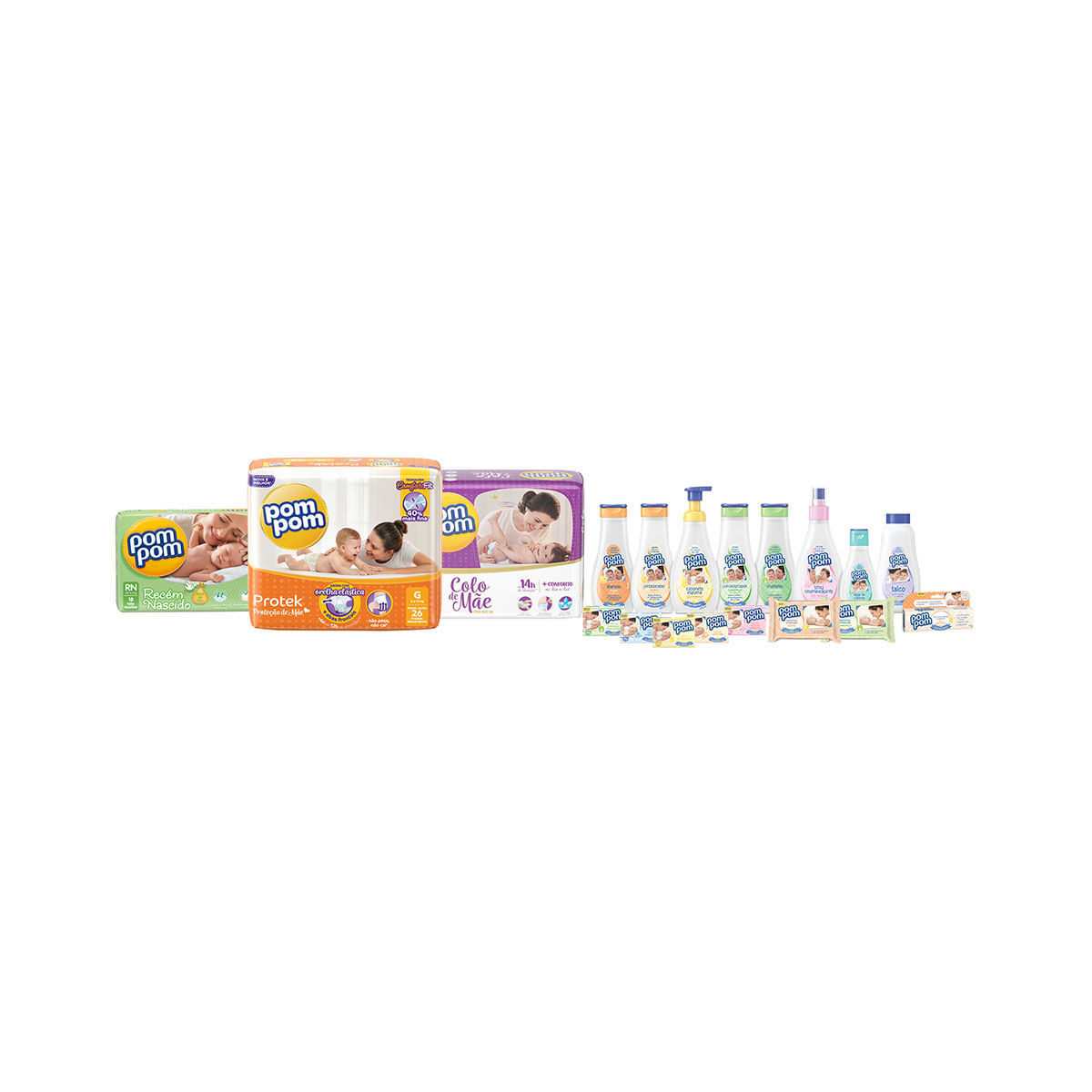Encontraproduto.com.br - Fraldas Pom Pom XG Colo de Mãe Mega - 34 Unidades