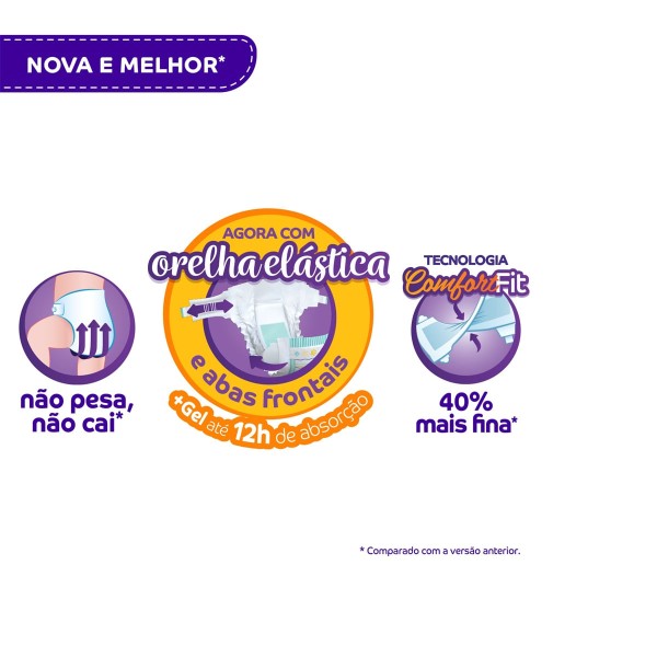 Encontraproduto.com.br - Fralda Pom Pom XG Protek Proteção de Mãe Jumbinho - 12 Unidades