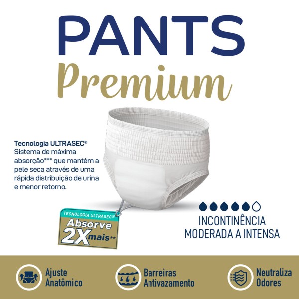 Encontraproduto.com.br - Roupa Íntima Derma Plus Bigfral - Tamanho P/M - 16 unidades