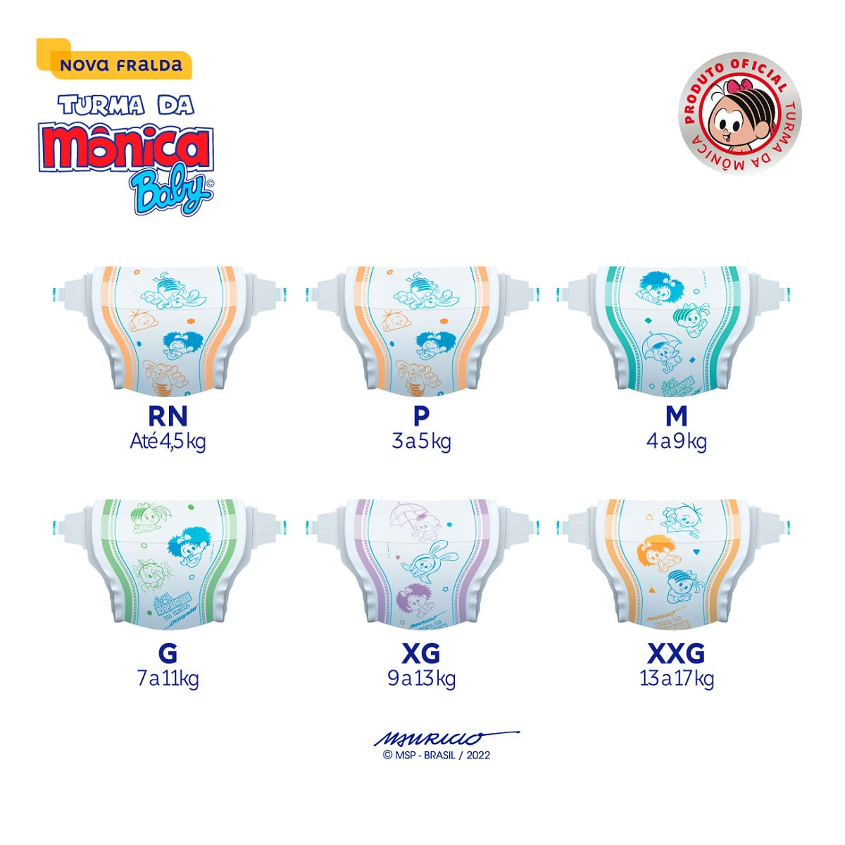 Encontraproduto.com.br - Fralda Descartável Turma Da Mônica Baby P Pacote 30 Unidades