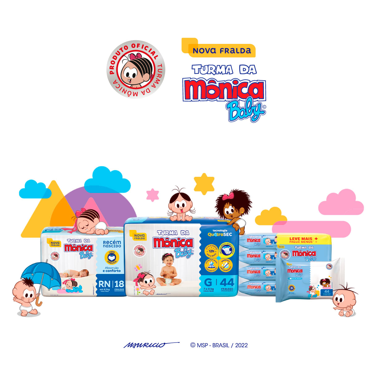 Encontraproduto.com.br - Fralda Descartável Turma Da Mônica Baby P Pacote 30 Unidades