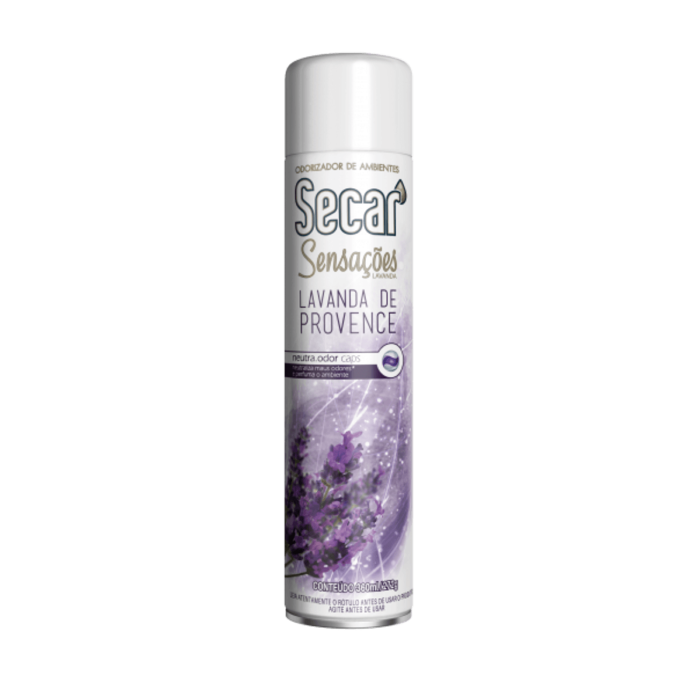 Encontraproduto.com.br - Desodorizador Aerossol Secar Lavanda de Provence Frasco com 360ml