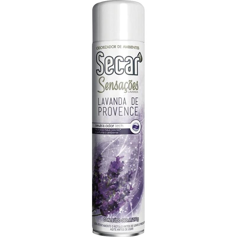 Encontraproduto.com.br - Desodorizador Aerossol Secar Lavanda de Provence Frasco com 360ml