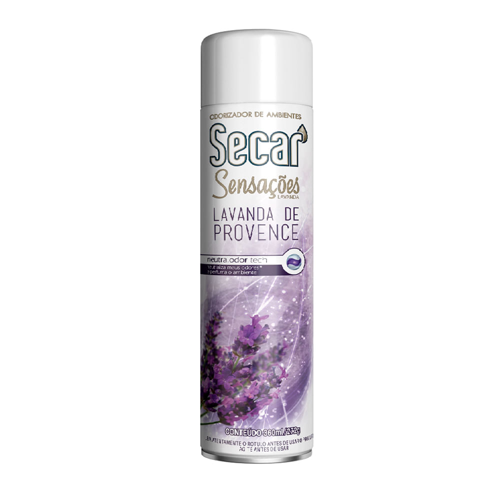 Encontraproduto.com.br - Desodorizador Aerossol Secar Lavanda de Provence Frasco com 360ml