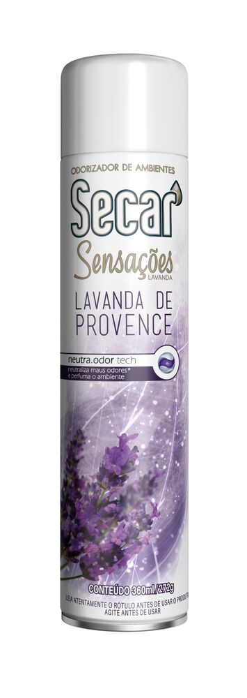 Encontraproduto.com.br - Desodorizador Aerossol Secar Lavanda de Provence Frasco com 360ml