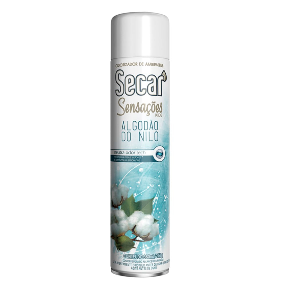 Encontraproduto.com.br - Desodorizador Aerossol Secar Algodão do Nilo Frasco com 360ml
