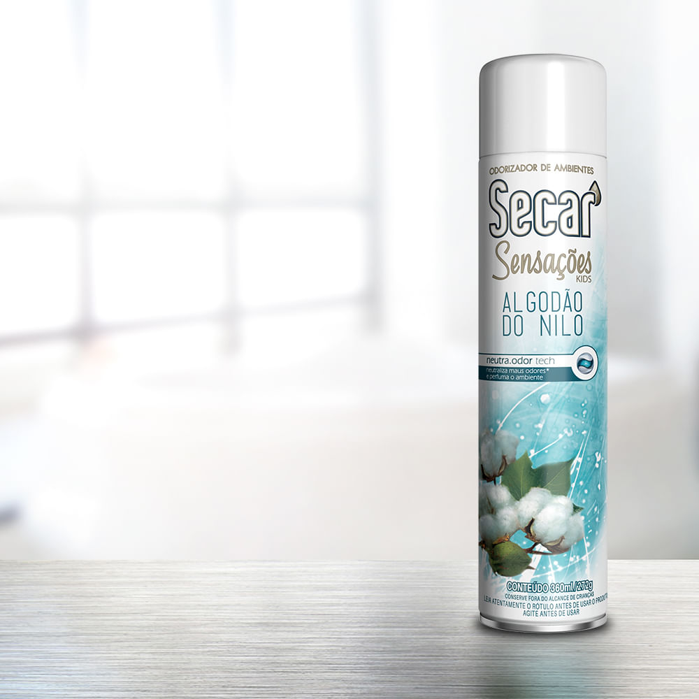 Encontraproduto.com.br - Desodorizador Aerossol Secar Algodão do Nilo Frasco com 360ml
