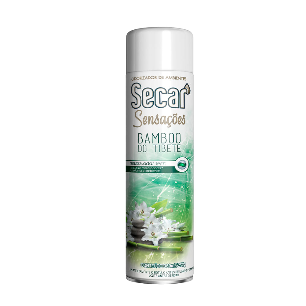 Desodorizador Aerossol Secar Bamboo Tubo com 360ml