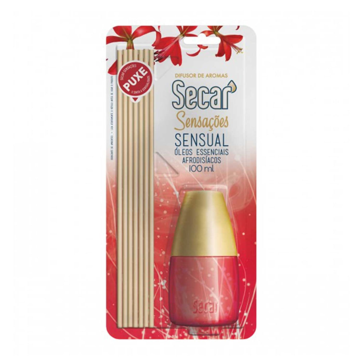 Encontraproduto.com.br - Difusor de Aromas Secar Sensual Frasco com 100ml