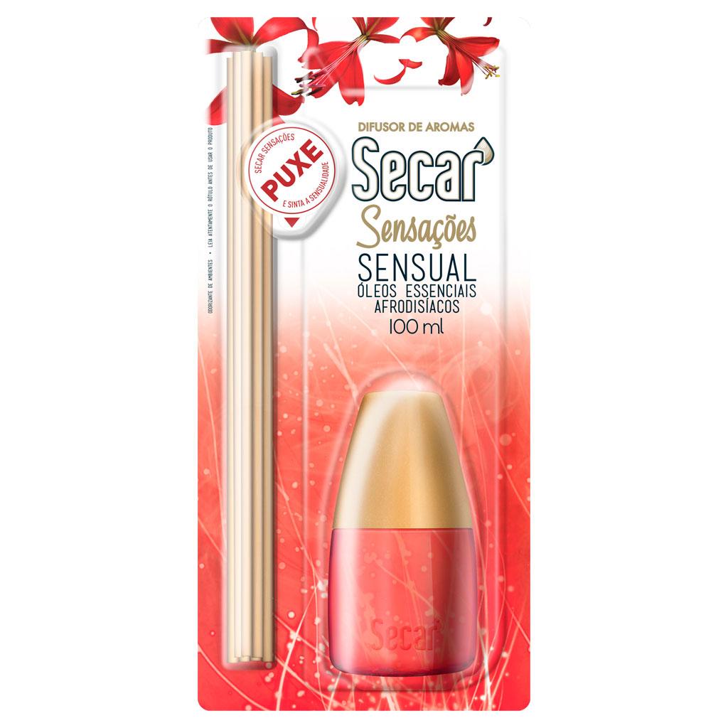 Encontraproduto.com.br - Difusor de Aromas Secar Sensual Frasco com 100ml
