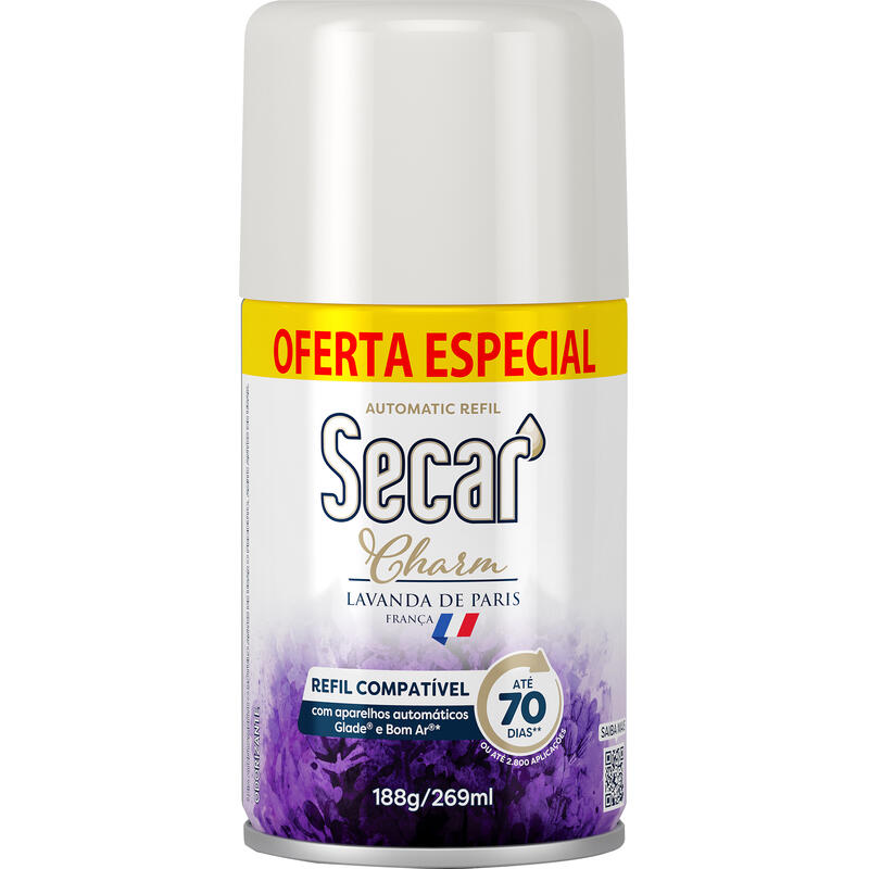 Encontraproduto.com.br - Desodorizador Aerossol Secar Lavanda de Paris Frasco com 269ml