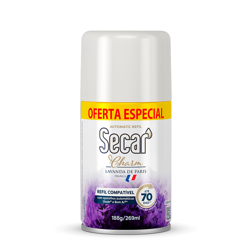 Encontraproduto.com.br - Desodorizador Aerossol Secar Lavanda de Paris Frasco com 269ml