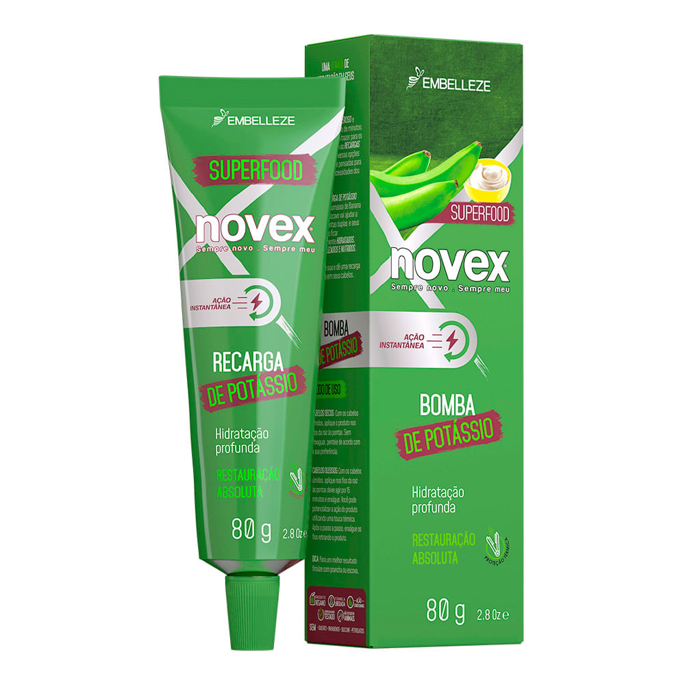 Encontraproduto.com.br - Máscara de Hidratação Novex Recarga Biomassa de Banana e Açúcar Mascavo 80g