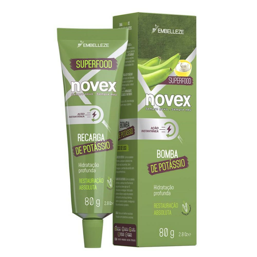 Encontraproduto.com.br - Máscara de Hidratação Novex Recarga Biomassa de Banana e Açúcar Mascavo 80g
