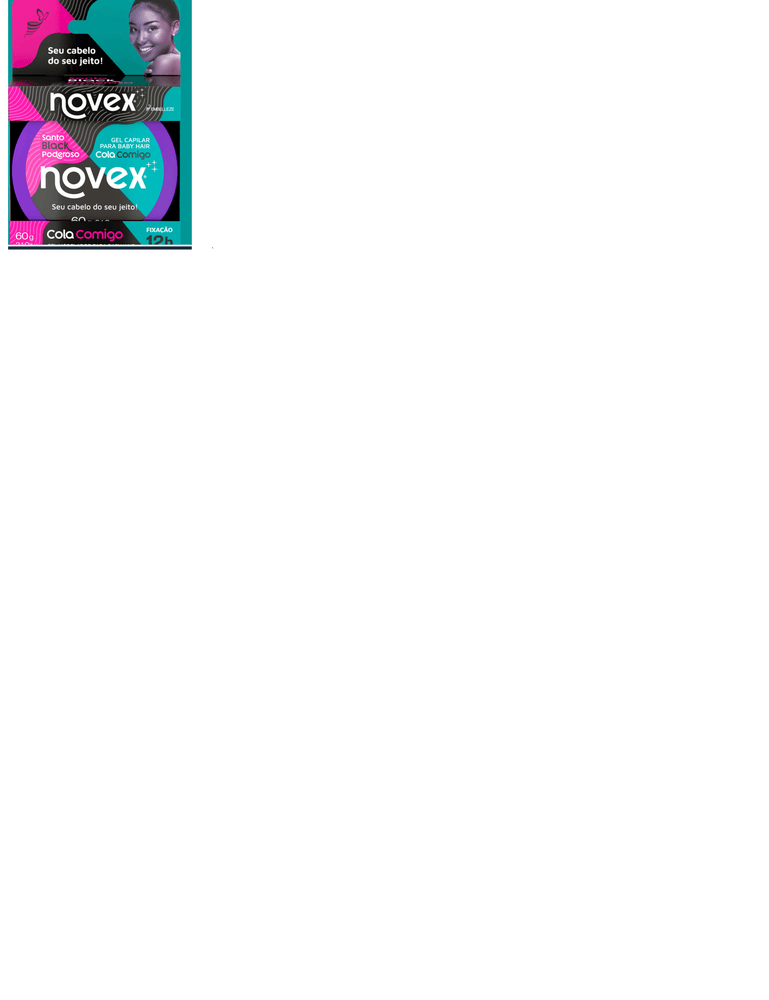 Encontraproduto.com.br - Gel Cola Comigo Novex Meus Cachos Santo Black Poderoso