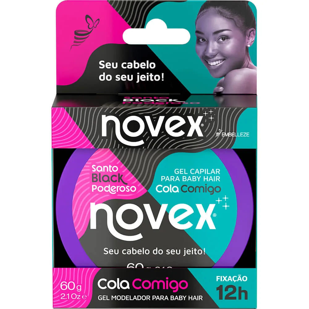 Encontraproduto.com.br - Gel Cola Comigo Novex Meus Cachos Santo Black Poderoso