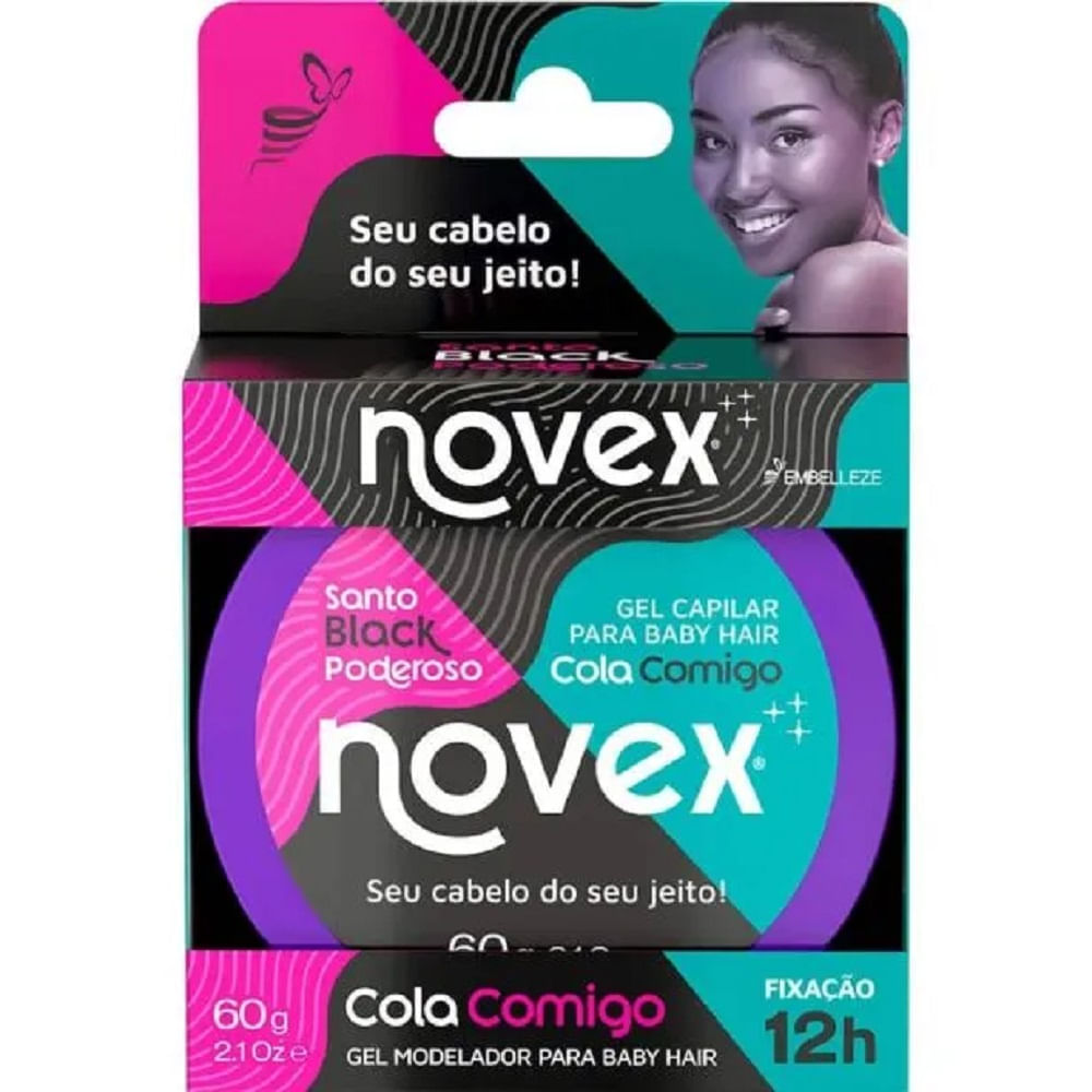 Encontraproduto.com.br - Gel Cola Comigo Novex Meus Cachos Santo Black Poderoso