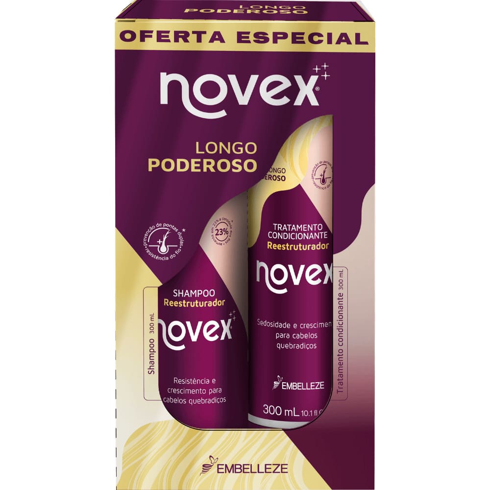 Encontraproduto.com.br - Kit Vitay Novex Longo Poderoso Shampoo + Condicionador