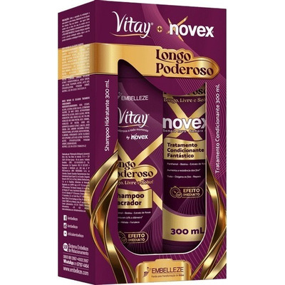 Encontraproduto.com.br - Kit Vitay Novex Longo Poderoso Shampoo + Condicionador