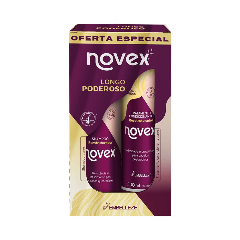 Encontraproduto.com.br - Kit Vitay Novex Longo Poderoso Shampoo + Condicionador
