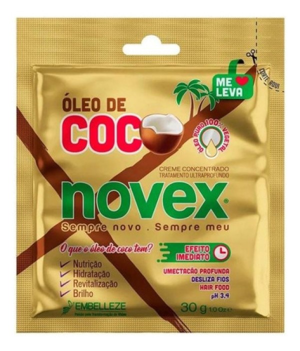 Sachê de Creme de Tratamento Novex Óleo de Coco