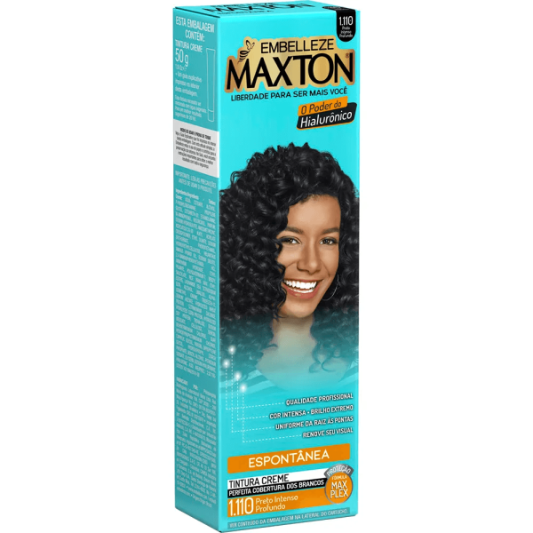 Encontraproduto.com.br - Tinta de Cabelo Maxton Individual Você Mais Espontânea Preto Intenso Profundo 1.110