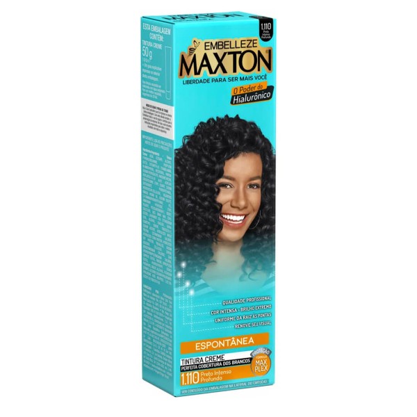 Encontraproduto.com.br - Tinta de Cabelo Maxton Individual Você Mais Espontânea Preto Intenso Profundo 1.110