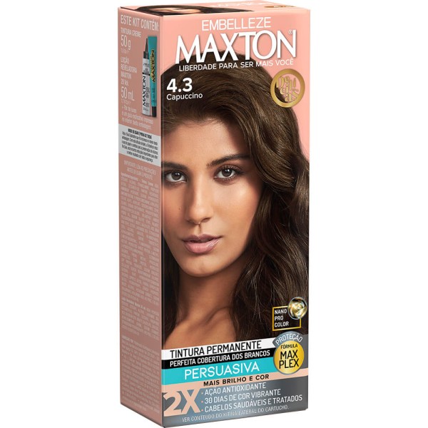 Encontraproduto.com.br - Tinta de cabelo Maxton Delícias Capuccino 4.3