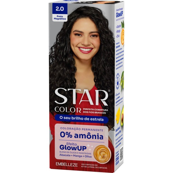 Tinta de Cabelo StarColor Preto Magnético 2.0