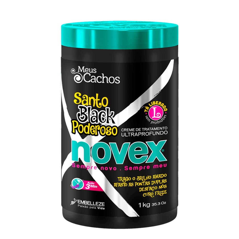 Encontraproduto.com.br - Creme de Tratamento Ultra Profundo Novex Meus Cachos Santo Black Poderoso 1kg