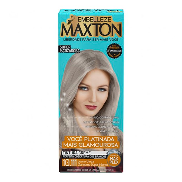 Coloração Permanente Maxton Embelleze Louro Cinza Claro Super Intenso 10.111 1 Unidade