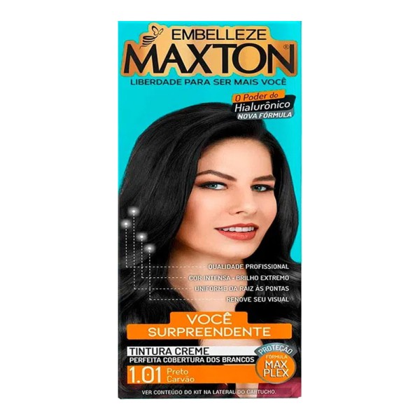 Encontraproduto.com.br - Tintura Maxton 1.01 Preto Carvão
