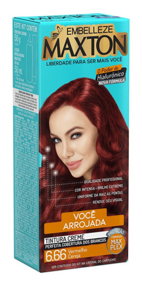 Tinta de Cabelo Maxton Você Inovadora Marrom Acinzentado 6.81 KIT ECONOMICO