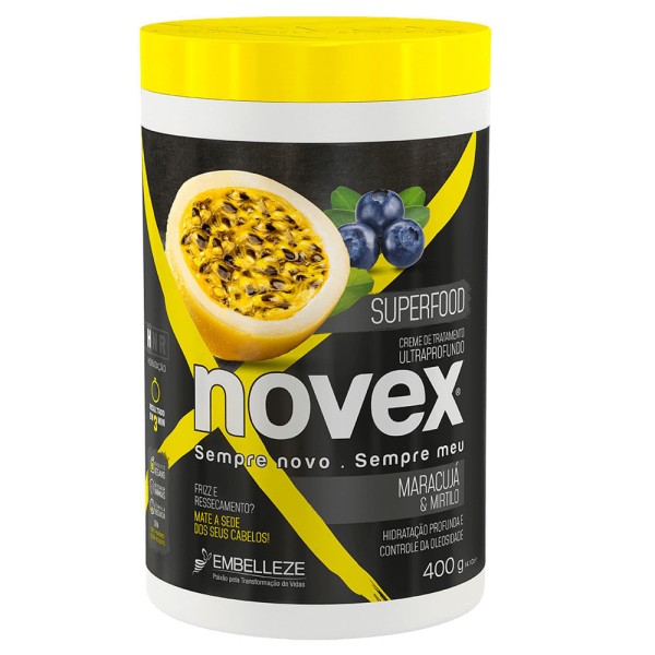 Encontraproduto.com.br - Creme de tratamento Novex Superfood Maracujá & Mirtilo 400g