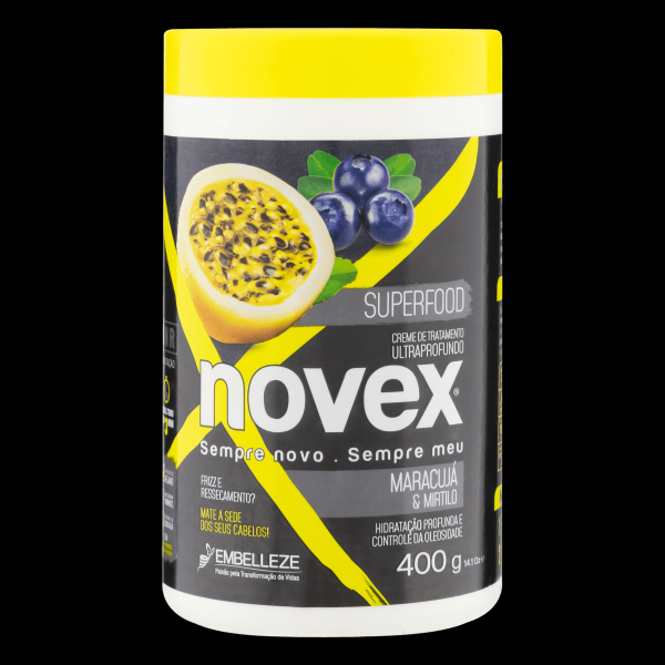 Encontraproduto.com.br - Creme de tratamento Novex Superfood Maracujá & Mirtilo 400g