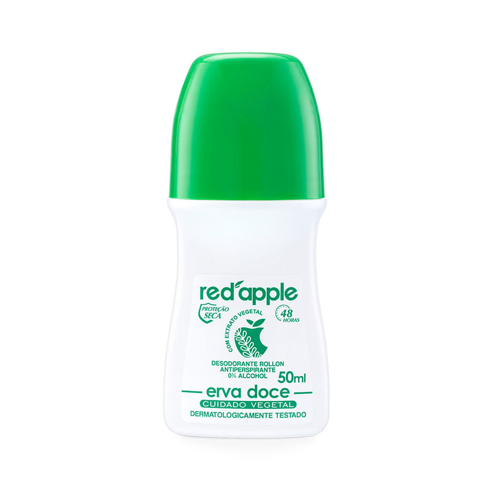 Kit 24x Desodorante Roll-on Erva Doce 50ml - Red Apple