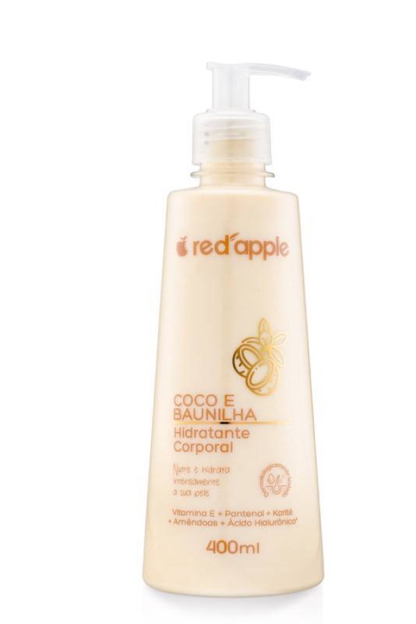 Hidratante Corporal Intenso Coco e Baunilha 400ML - RED APPLE