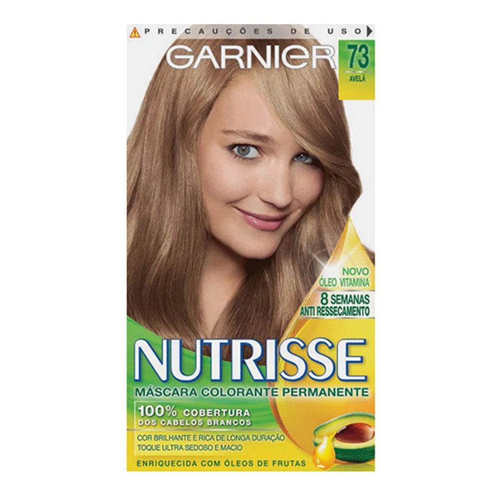 Coloração Creme Garnier Nutrisse 73 Louro Natural Dourado-Avelã