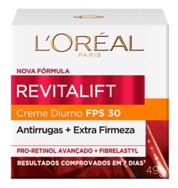 Creme Facial Anti-idade LOréal Paris Revitalift Pro-Retinol Diurno FPS 30, 49g