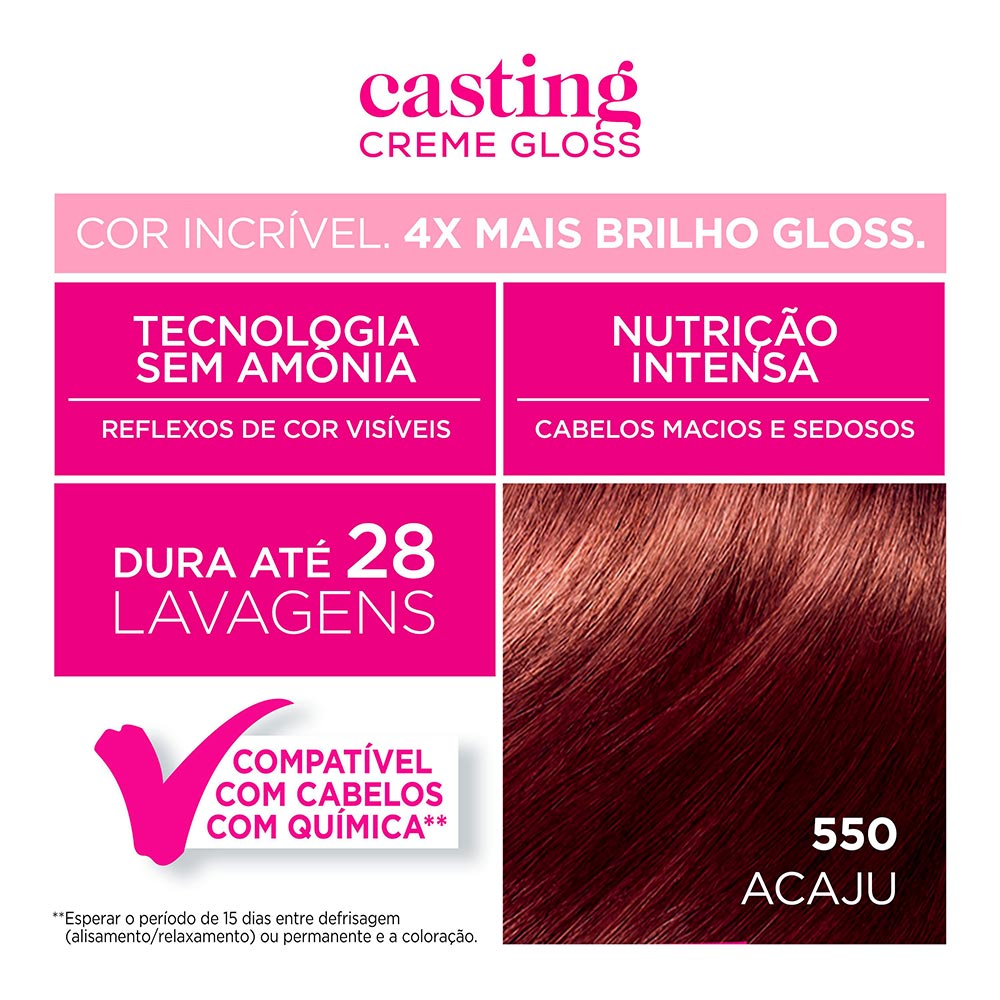 Encontraproduto.com.br - Tintura Loreal Casting Creme Gloss 550 - Acaju