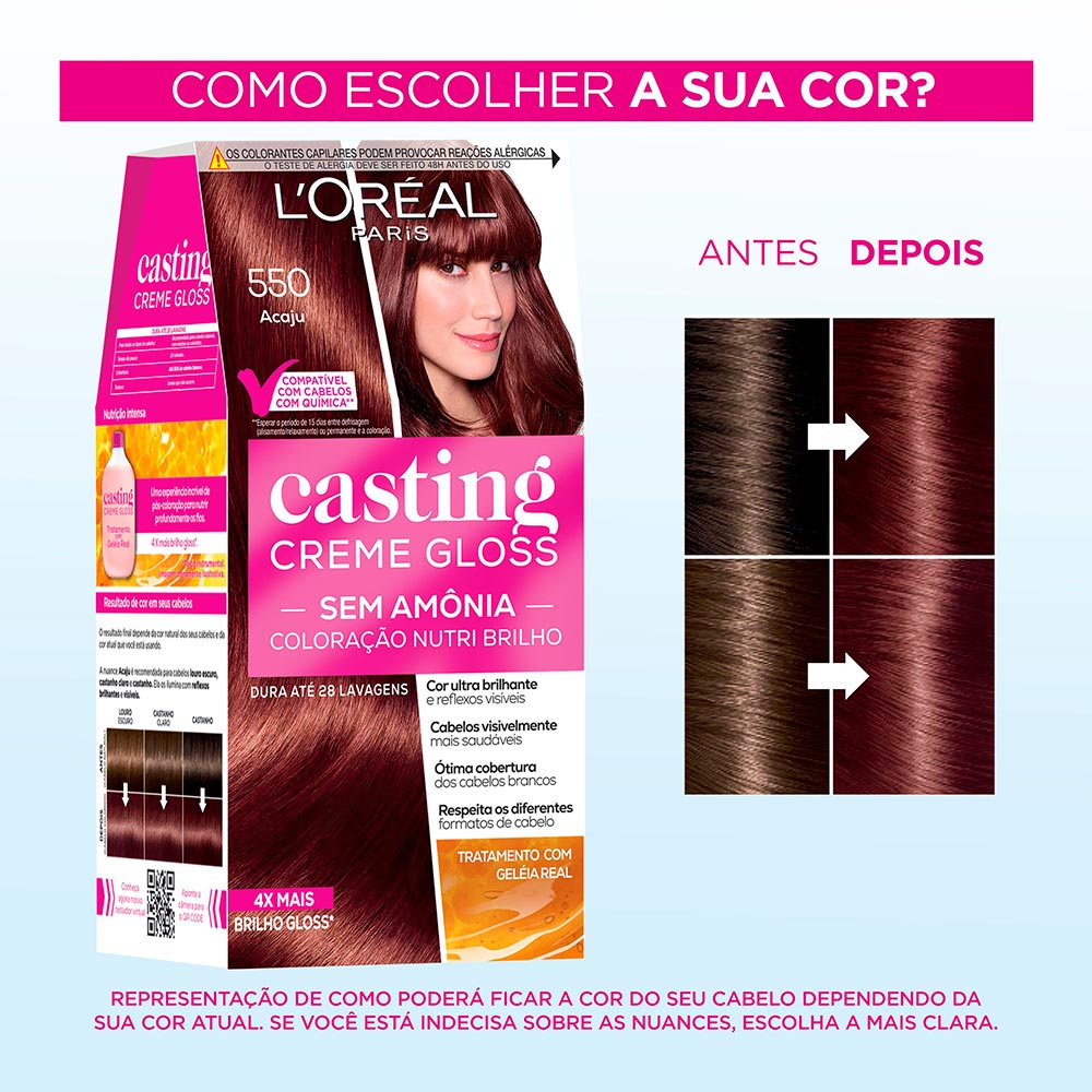 Encontraproduto.com.br - Tintura Loreal Casting Creme Gloss 550 - Acaju