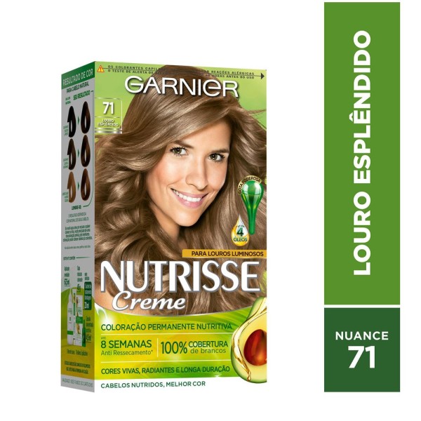 Encontraproduto.com.br - Tintura Garnier Nutrisse Creme 71 Louro Esplêndido