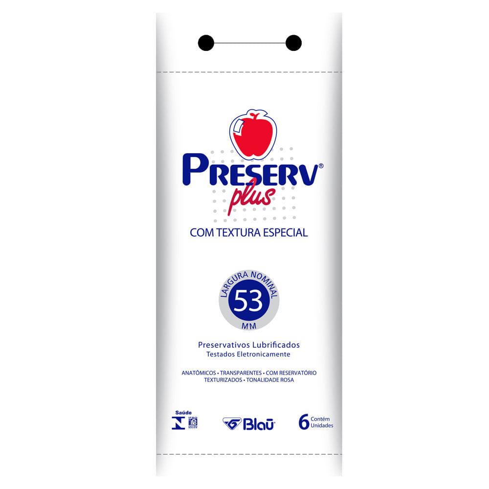 Preservativo Preserv Plus 6 Camisinhas