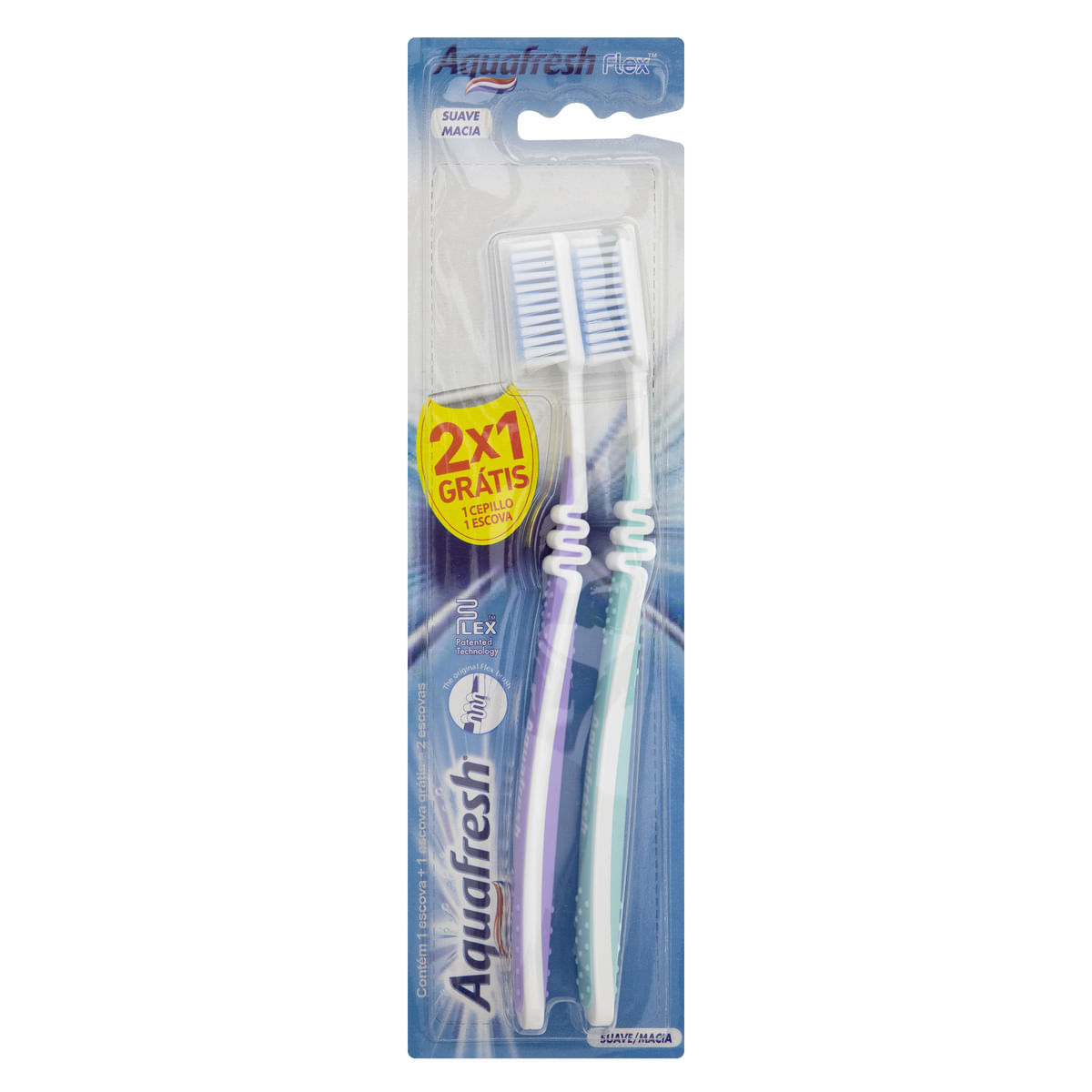 Encontraproduto.com.br - Aquafresh Flex Kit com duas Escovas Dentais com Cerdas Macias