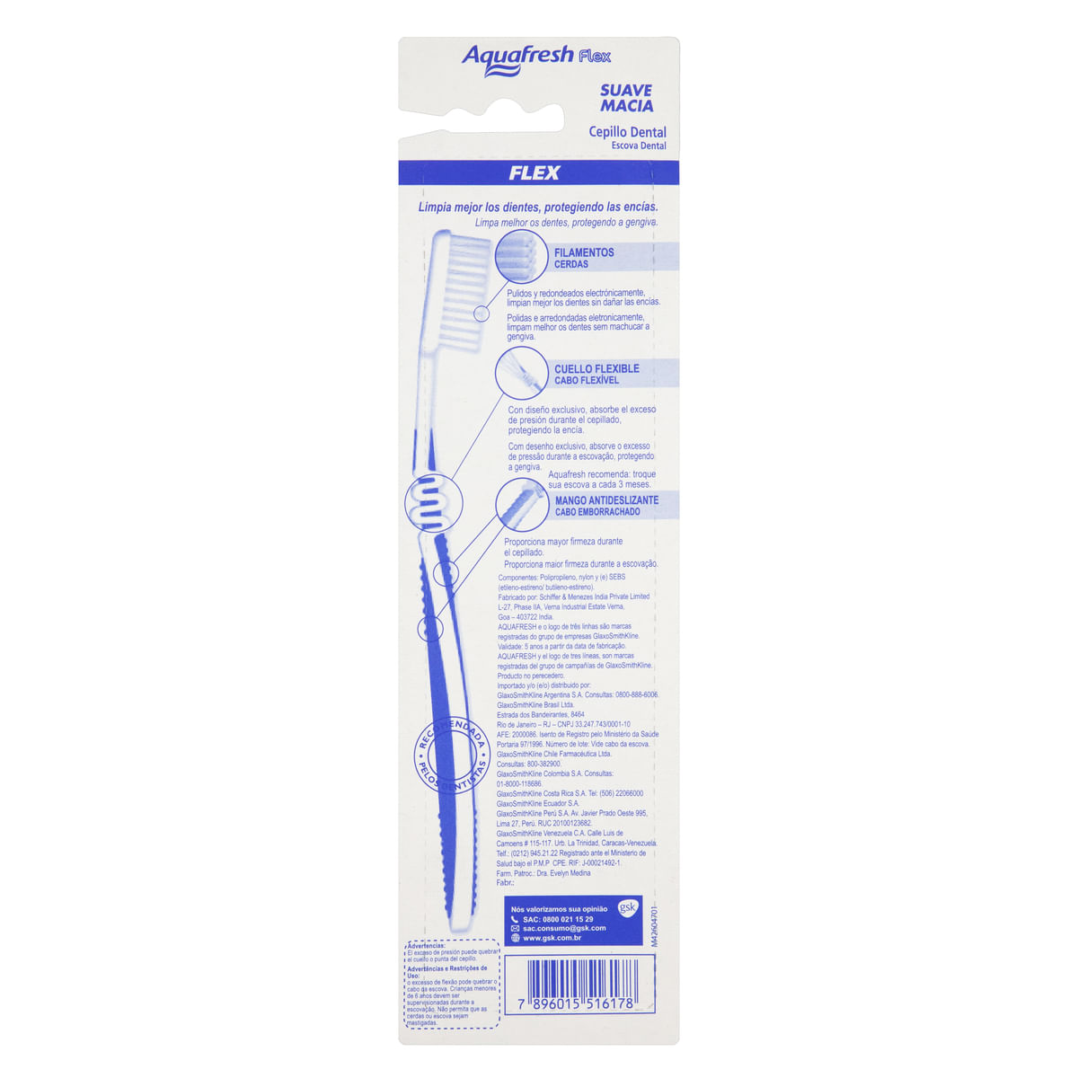 Encontraproduto.com.br - Aquafresh Flex Kit com duas Escovas Dentais com Cerdas Macias