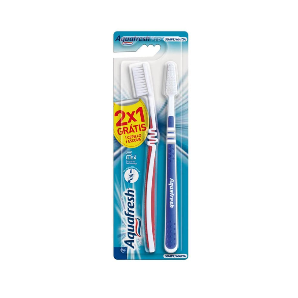 Encontraproduto.com.br - Aquafresh Flex Kit com duas Escovas Dentais com Cerdas Macias