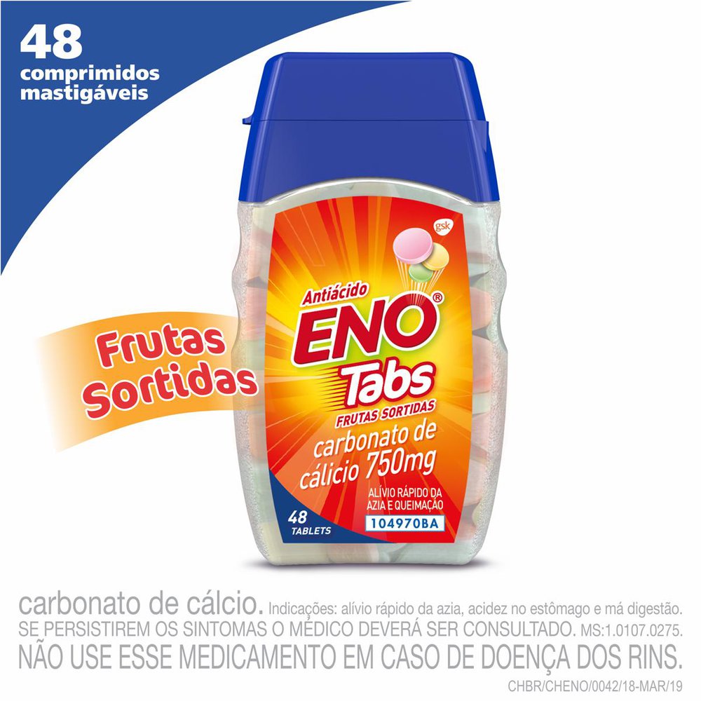 Encontraproduto.com.br - Eno Tabs Frasco Com 48 Pastilhas