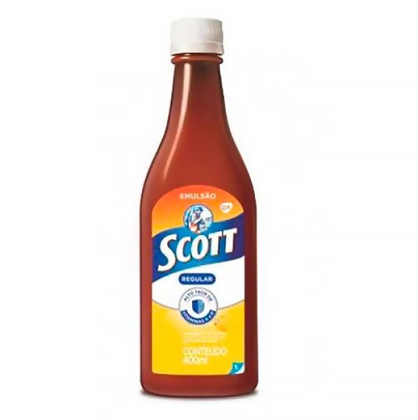 Encontraproduto.com.br - Scott Suplemento alimentar em emulsão de Vitaminas A e D Sabor Regular Frasco com 400ml