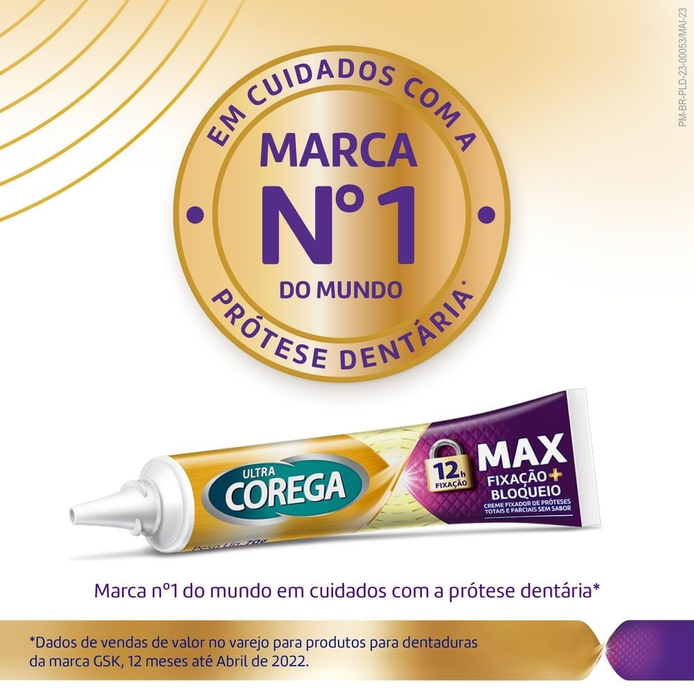 Encontraproduto.com.br - Corega Ultra Max Fixação + Bloqueio Sem Sabor 70g - Kit C/2